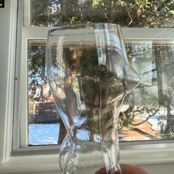 Vtg Clear Nude Nudies Female Torso Champagne Flutes Set Of 2 7 oz Clear - Picture 8 of 10